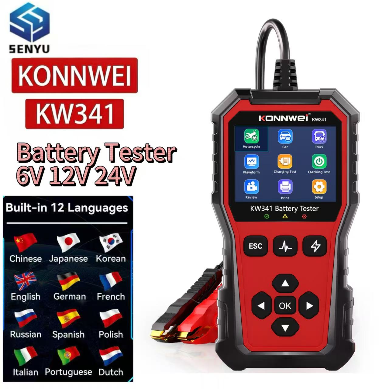 Battery Load Tester - KONNWEI KW341 testeur de batterie de